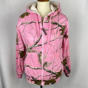 womens pink camo coats